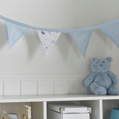 Blue bunny print bunting